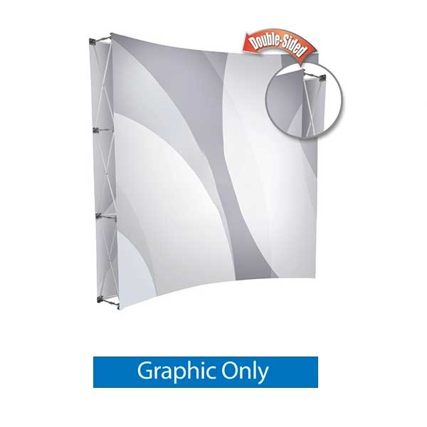 8ft x 8ft Salto Curved Popup Kit | Double-Sided Graphic Only w/o Endcaps
