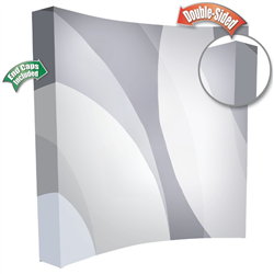 8ft x 8ft Salto Curved Popup Double-Sided Kit w/ Endcaps| Backlit Trade Show Booth