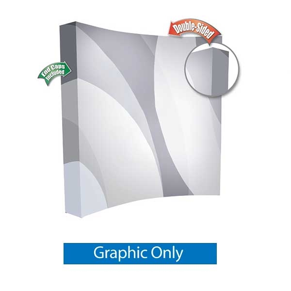 10ft x 8ft Salto Curved Popup Kit | Double-Sided Graphic Only w/ Endcaps