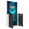 Lucid Single Counter Storage Kiosk | Backlit Trade Show Booth