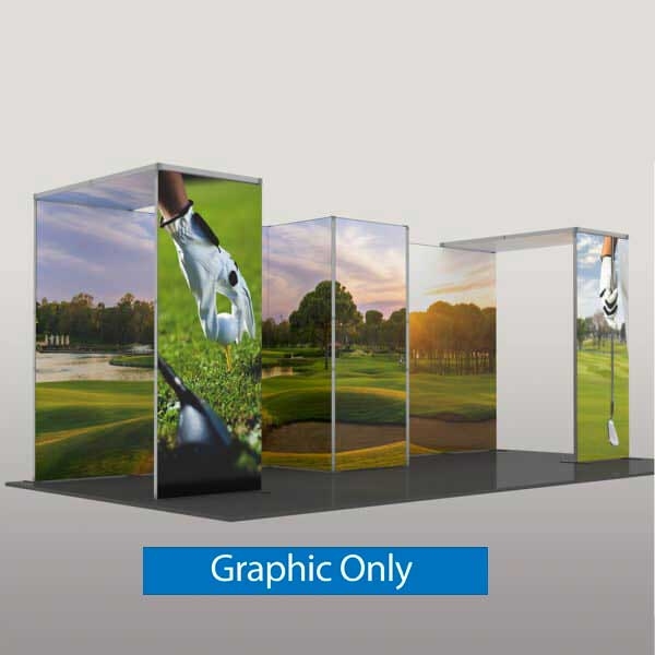 20ft x 10ft Ultralite Campione Exhibit | Double-Sided Graphic Only