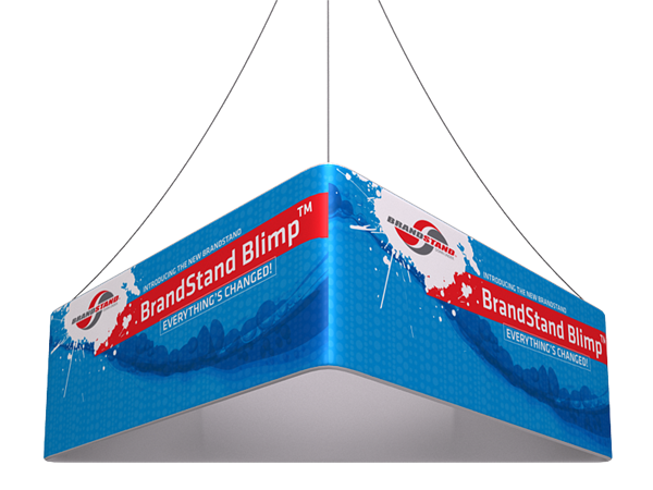 8ft x 32in Blimp Trio Hanging Tension Fabric Banner (Single-Sided Kit) | Trade Show Hanging Sign - Hanging Banner Exhibit Display