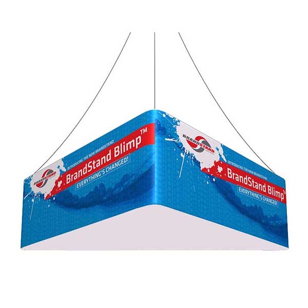 8ft x 24in Blimp Triangle Trio Hanging Banner | Blank Bottom Kit | Trade Show Hanging Sign - Hanging Banner Exhibit Display