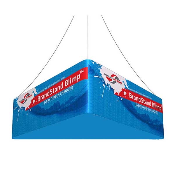 8ft x 24in Blimp Triangle Trio Hanging Banner | Printed Bottom Kit | Trade Show Hanging Sign - Hanging Banner Exhibit Display