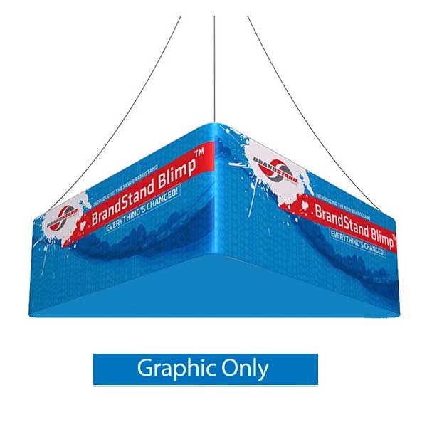 8ft x 24in Blimp Trio Hanging Banners | Printed Bottom Graphic Only | Trade Show Hanging Sign - Hanging Banner Exhibit Display