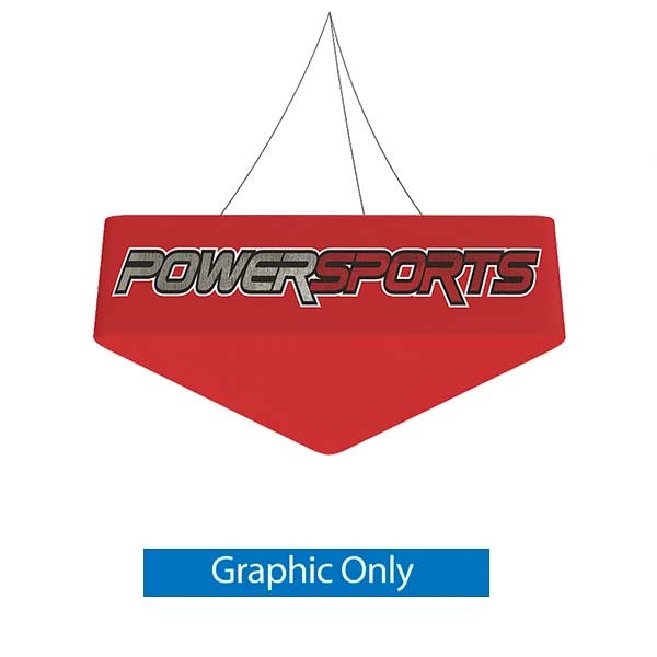 8ft x 48in Blimp Trio Hanging Banner | Blank Bottom Graphic Only | Trade Show Hanging Sign - Hanging Banner Exhibit Display
