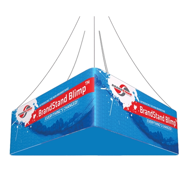 15ft x 36in Blimp Trio Hanging Tension Fabric Banner Single Sided is effective and affordable solution for trade show . The pillowcase style graphic is easy to assembly, the frame made from light weight aluminum. High quality print, quick shipping