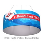 8ft x 24in Blimp Tube Hanging Banners | Hardware Only) | Trade Show Hanging Sign - Hanging Banner Exhibit Display