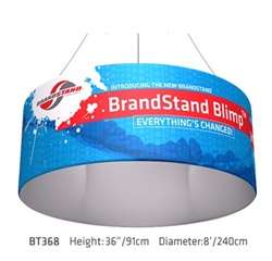 10ft x 32in Blimp Tube Hanging Banner | Blank Bottom Kit | Trade Show Hanging Sign - Hanging Banner Exhibit Display