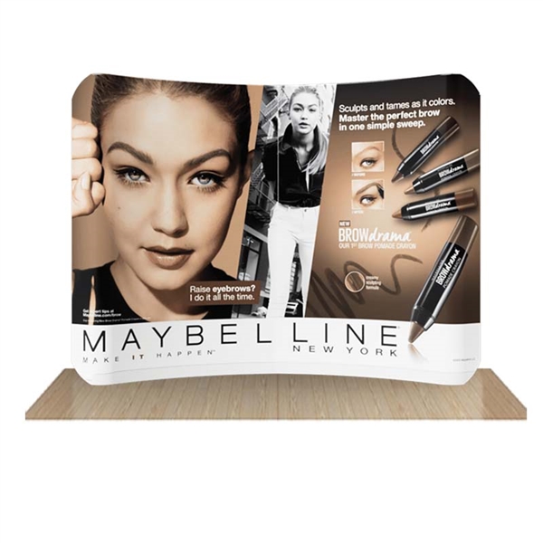 10ft Waveline Original Curved Tension Fabric Display (Double-Sided)