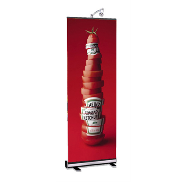 47.2in x 80in Brandstand Retractable Banner Stand w/ Fabric Banner is one of the most popular and reliable banner stands on the market. This economical, retractable banner stand comes complete with a full-color, dye-sublimated, fabric graphic