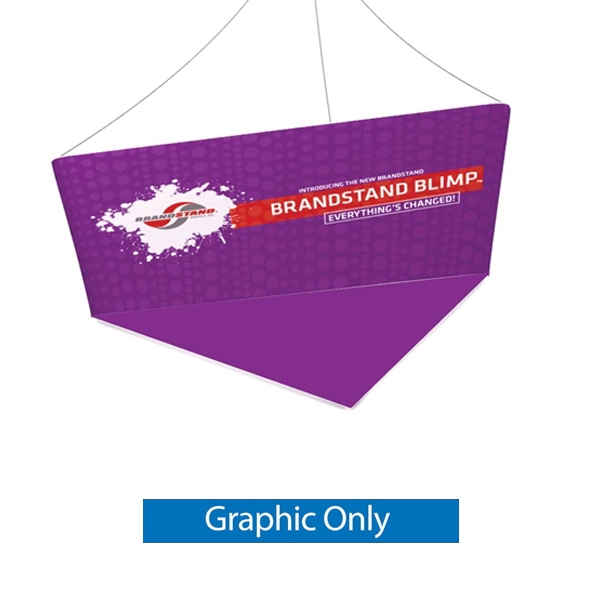 10ft x 36in Blimp Tapered Trio Hanging Banner Double-Sided Fabric Print (Graphic Only)