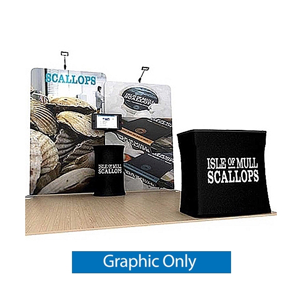 10ft Scallop B Waveline Original Fabric Display (Double-Sided Graphic Only)