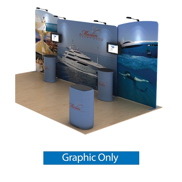 20ft Marlin A Waveline Original Fabric Display (Single-Sided Graphic Only)