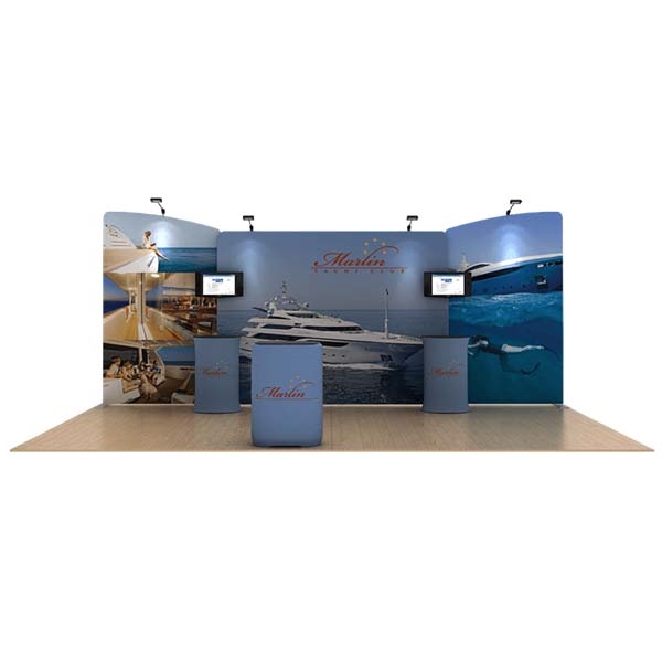 20ft Marlin A Waveline Original Fabric Display (Double-Sided)