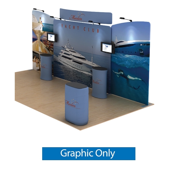 20ft Marlin C Waveline Original Fabric Display (Single-Sided Graphic Only)