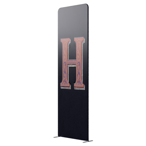 41in x 129in Panel H Waveline Media Display | Single-Sided Tension Fabric Exhibit