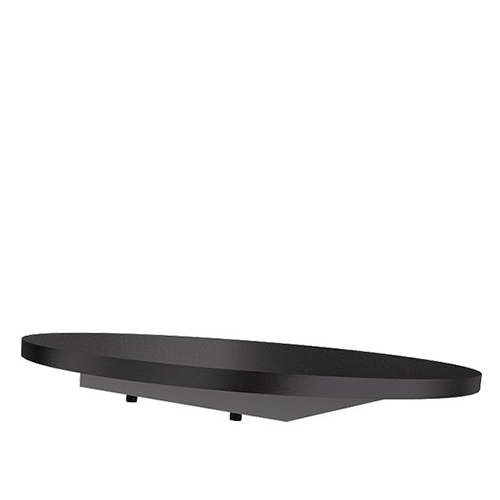 16in Waveline Media Diameter Round Black Shelf