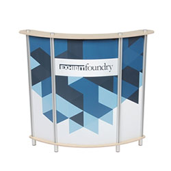 Mini Reception Desk is perfect for standing meetings, product presentations, and more for trade shows, conferences, or events.
