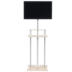 The portable, stylish, and eye-catching Pop-Up Monitor Stand is perfect for engaging in conversation and attract attendees at any trade shows.