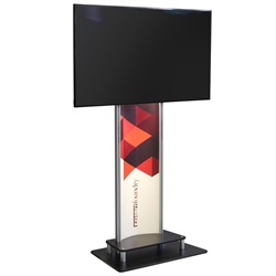 The portable, stylish, and eye-catching XL Monitor Stand is perfect for engaging in conversation and attract attendees at any trade shows.