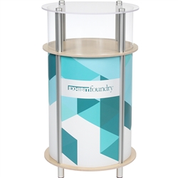 Twist Counter Circle Showcase is perfect for product placement, product presentations, and more for trade shows, conferences, or conventions. Buy Now!