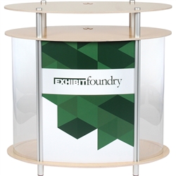 Twist Counter Ellipse Vertical Showcase is perfect for product placement, product presentations, and more for trade shows, conferences, or conventions. Buy Now!