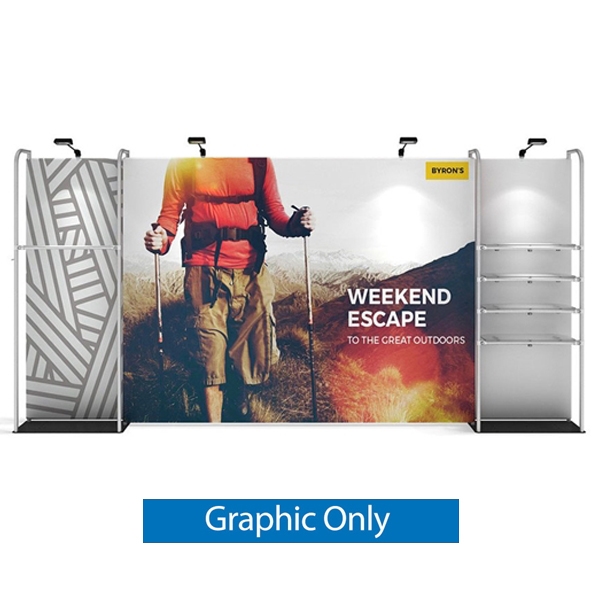 16ft x 8ft Waveline Merchandiser Kit 03 | Single-Sided Fabric Print Only