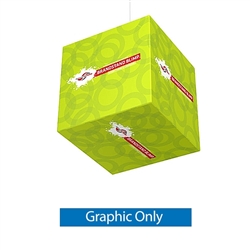 48in x 48in MAKITSO Blimp Cube Single-Sided Replacement Fabric  has four sides to advertise on & is the largest available. It is composed of a cold drawn Aluminum frame that is quick & easy to setup. Dye-Sublimated banners may easily be replaced