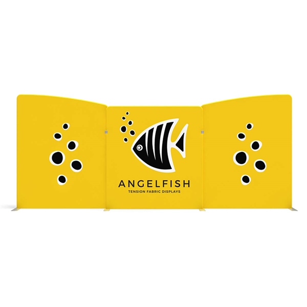 20ft Angelfish A Waveline Media Display | Double-Sided Tension Fabric Booth