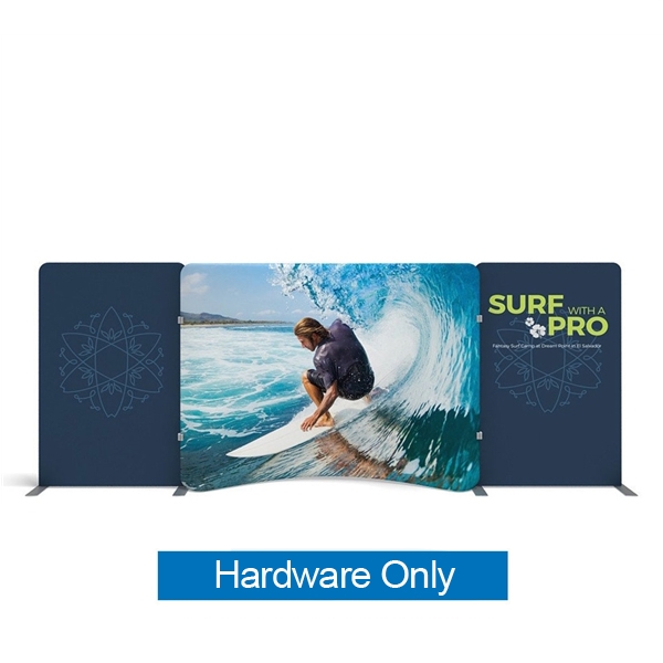 20ft Caribbean A Waveline Media Display | Backwall Hardware Only