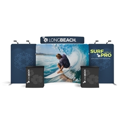 20ft Caribbean C Waveline Media Display | Single-Sided Tension Fabric Exhibit