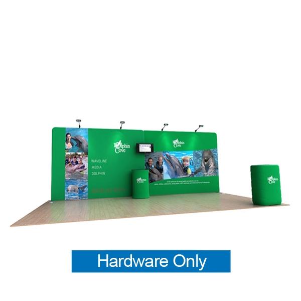 20ft Dolphin A Waveline Media Display | Backwall Hardware Only