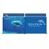 20ft Dolphin B Waveline Media Display | Single-Sided Tension Fabric Exhibit