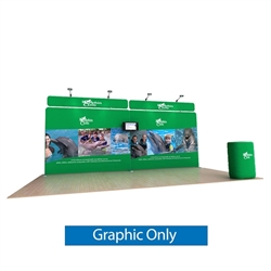 20ft Dolphin B Waveline Media Display | Single-Sided Tension Fabric Only