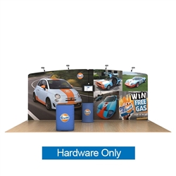 20ft Gulf Waveline Media Display | Backwall Hardware Only