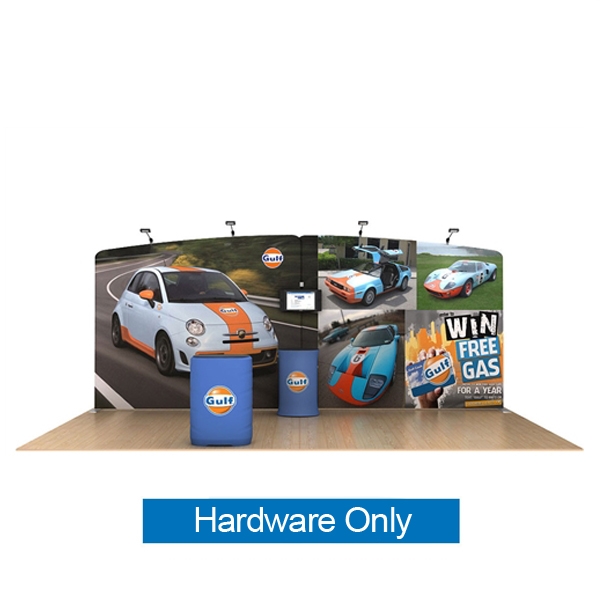 20ft Gulf Waveline Media Display | Backwall Hardware Only