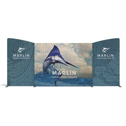 20ft Marlin A Waveline Media Display | Single-Sided Tension Fabric Exhibit