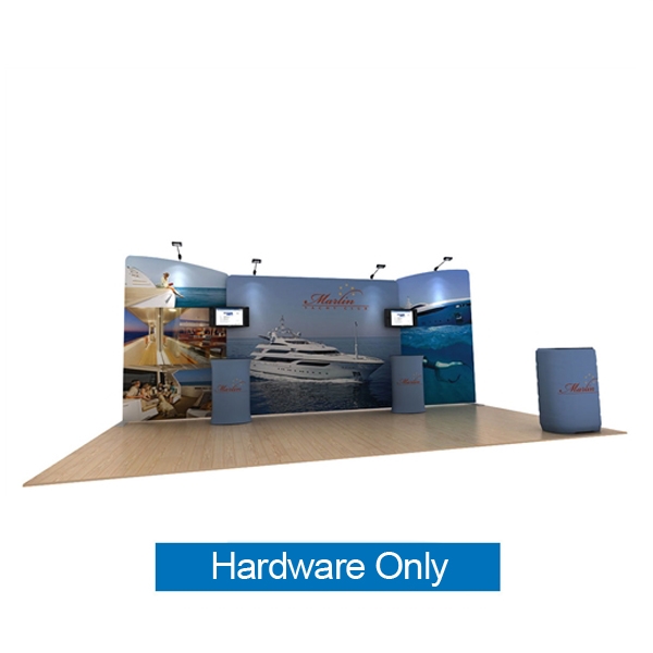 20ft Marlin A Waveline Media Display | Backwall Hardware Only