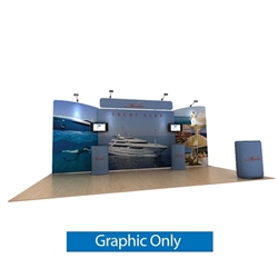 20ft Marlin B Waveline Media Display | Double-Sided Tension Fabric Skin Only