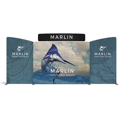 20ft Marlin C Waveline Media Display | Single-Sided Tension Fabric Exhibit