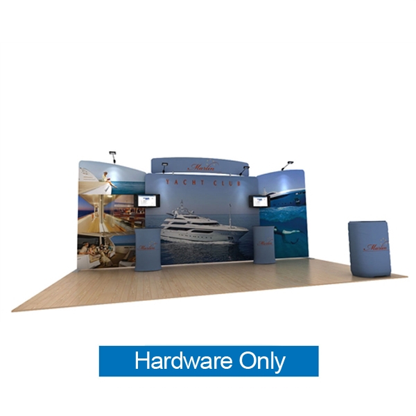20ft Marlin C Waveline Media Display | Backwall Hardware Only