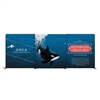20ft Orca A Waveline Media Display | Double-Sided Tension Fabric Booth