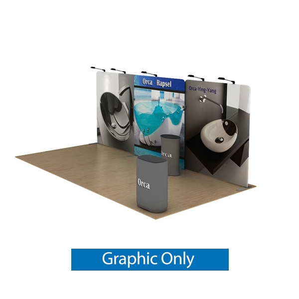 20ft Orca A Waveline Media Display | Single-Sided Tension Fabric Only