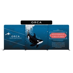20ft Orca B Waveline Media Display | Single-Sided Tension Fabric Exhibit