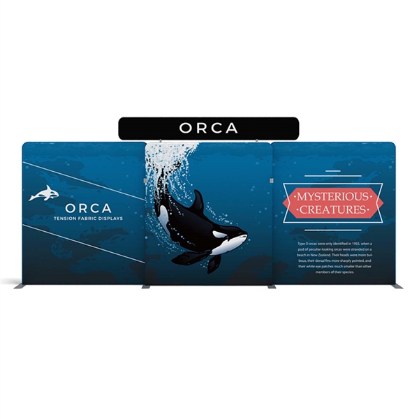 20ft Orca B Waveline Media Display | Double-Sided Tension Fabric Booth