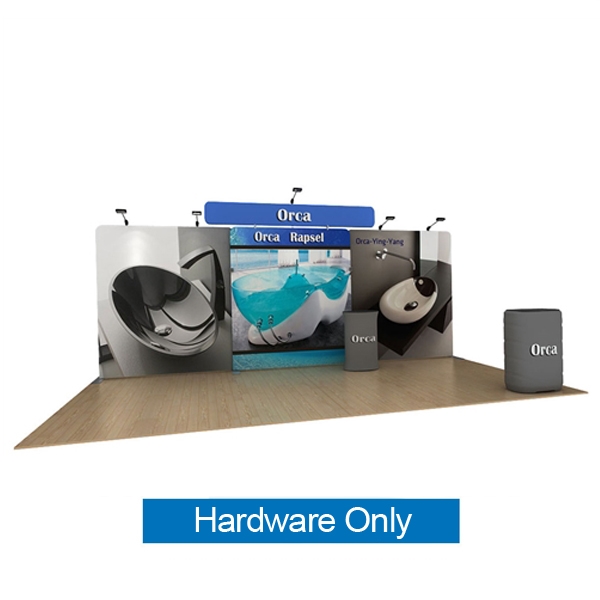 20ft Orca B Waveline Media Display | Backwall Hardware Only