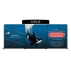 20ft Orca C Waveline Media Display | Double-Sided Tension Fabric Booth