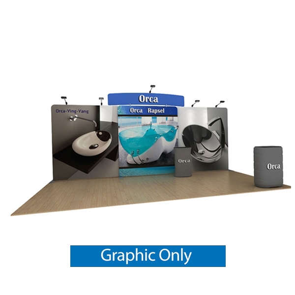 20ft Orca C Waveline Media Display | Single-Sided Tension Fabric Only