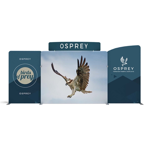 20ft Osprey C Waveline Media Display | Double-Sided Tension Fabric Booth